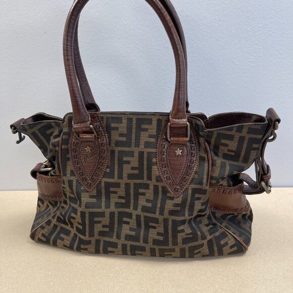 Fendi  Zucca Etnico Canvas and Leather Handbag - Small - Preowned - Picture 1 of 16